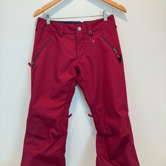 Burton Womens Pink Ski Snow Winter Snowboard Pants Snowsuit Suit Bibs Ladies XS - Picture 2 of 11